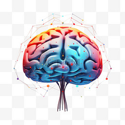 科技大脑大脑图片_色彩科技大脑免扣元素装饰素材