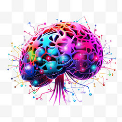 大脑数字图片_色彩特别大脑免扣元素装饰素材
