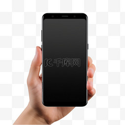 三星手机图片_手持黑色三星Android智能手机的人