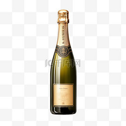 香槟图案图片_香槟图形酒瓶免扣元素装饰素材