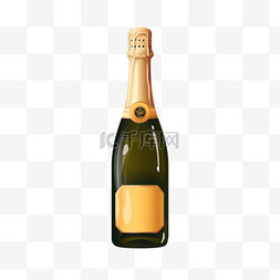 酒瓶模型图片_香槟模型酒瓶免扣元素装饰素材