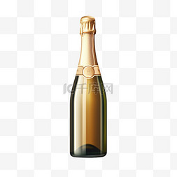 香槟图案图片_香槟纹理酒瓶免扣元素装饰素材