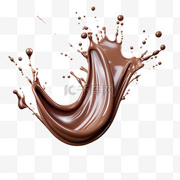巧克力真实液体免扣元素装饰素材