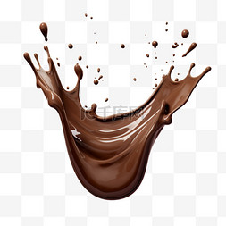 巧克力立体液体免扣元素装饰素材