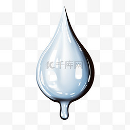 水滴立体3d免抠元素