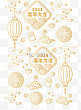 2024龙年新年春节中国风线描金色底纹