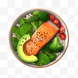 花椰菜图案图片_食物花椰菜健康元素立体免扣图案