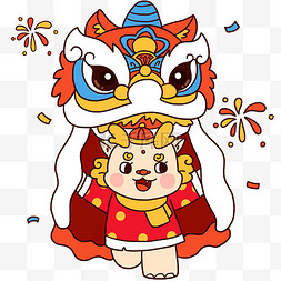 舞狮图片_龙年舞狮喜迎新年