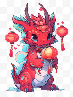 生肖 龙灯 杏树 杏花 越南节日个人vip和企业vip免费下载龙年卡通