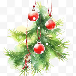 霓虹灯节日图片_节日元素圣诞树装饰手绘