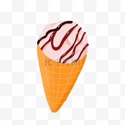 冰淇淋手绘卡通元素