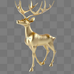 铂金情侣戒图片_圣诞节素材3D麋鹿