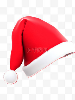圣诞节红色圣诞帽3d素材元素免扣