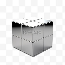 方块金属立方体元素立体免扣图案