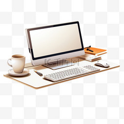 电脑桌图片_带键盘、鼠标和手机的电脑桌