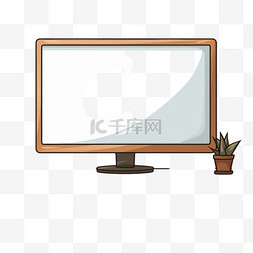 台木图片_一台放在木桌上的电脑显示器