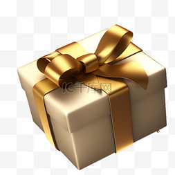 金色抽奖盘图片_圣诞金色礼物盒高级感元素