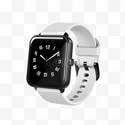 一张智能手表的黑白照片