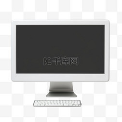 台式电脑办公图片_白色办公桌上的一台台式电脑