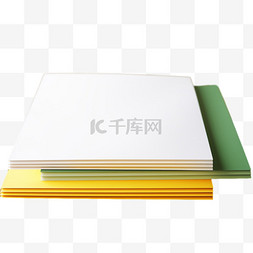 白绿相间图片_棕色木桌上的白绿黄相间的纸