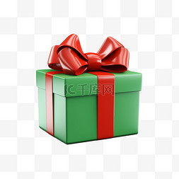 礼盒圣诞节礼物3d免抠元素