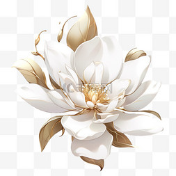 花朵低调白金元素立体免扣图案