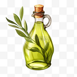 茶树油用品油瓶元素立体免扣图案