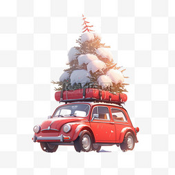 圣诞汽车装饰图片_圣诞汽车真实元素立体免扣图案