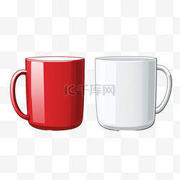 红白相间的陶瓷杯