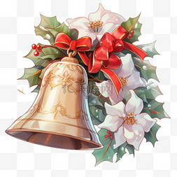 圣诞纹理铃铛免扣元素装饰素材
