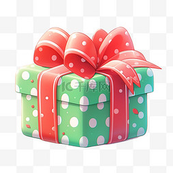 绿色礼盒3d图片_圣诞节3d免抠礼物元素