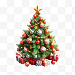 圣诞节松树图片_节日圣诞欢庆圣诞树立体风圣诞节