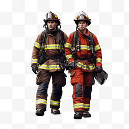 站在一起图片_两个消防员站在一起