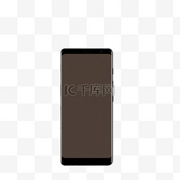 安卓app样机图片_棕色木桌上的黑色三星安卓智能手