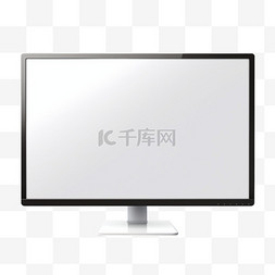 显示器黑色图片_白色木桌上的黑色平板电脑显示器