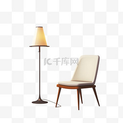 放在椅子图片_放在房间椅子上的灯