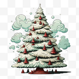嗨皮元素图片_圣诞快乐圣诞节圣诞嗨皮松树圣诞