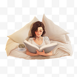 床上用品花纹图片_躺在床上拿着一本书的人