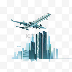 高清飞机模型图片_一座很高的建筑，有一架飞机在天