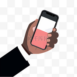 保护套图片_使用带粉色保护套的黑色智能手机