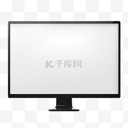 显示器图片_黑色木桌上的黑色平板电脑显示器