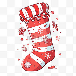 圣诞袜子手绘图片_手绘元素圣诞节圣诞袜子卡通