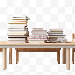 一张放着书和报纸的白色桌子