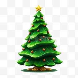圣诞松树装饰图片_圣诞松树漂亮元素立体免扣图案