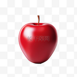 空中红色气球图片_一个漂浮在空中的红色苹果气球