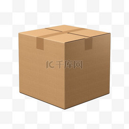 重型纸箱图片_纸箱打包包裹元素立体免扣图案