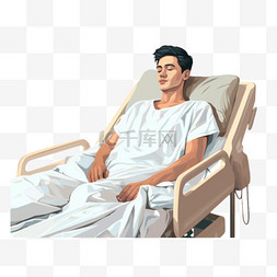 在病床上图片_躺在医院病床上的人