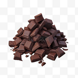 巧克力碎屑食物元素立体免扣图案