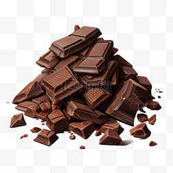 巧克力碎屑特色元素立体免扣图案