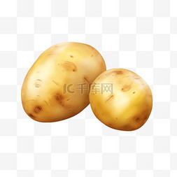 土豆3d蔬菜元素立体免扣图案